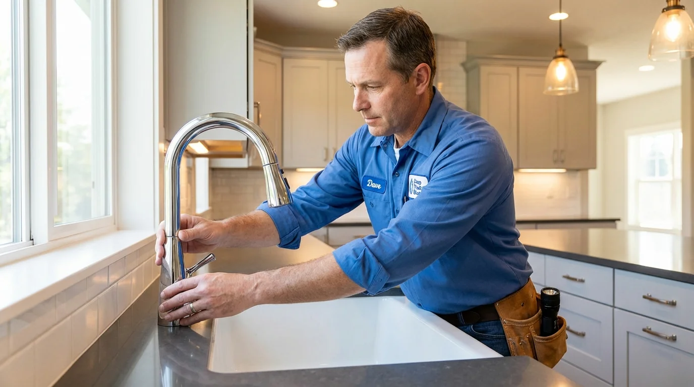 Kitchen faucet installation by Johns Plumbing LLC in Concord